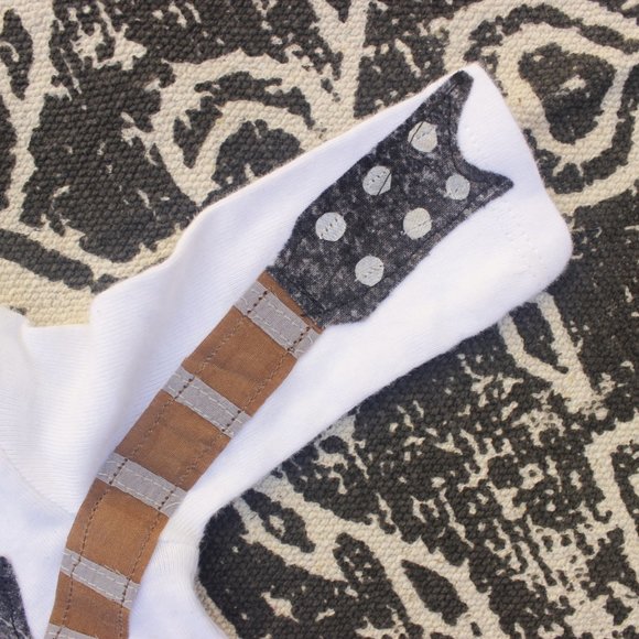 Newborn Fabric Appliqued Guitar Bodysuit - Picture 4 of 4
